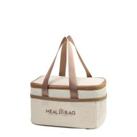 Термосумка для еды Meal Bag 5.5л S, ланч-бэг для обедов, сумка-холодильник для ланч-боксов, бежевая