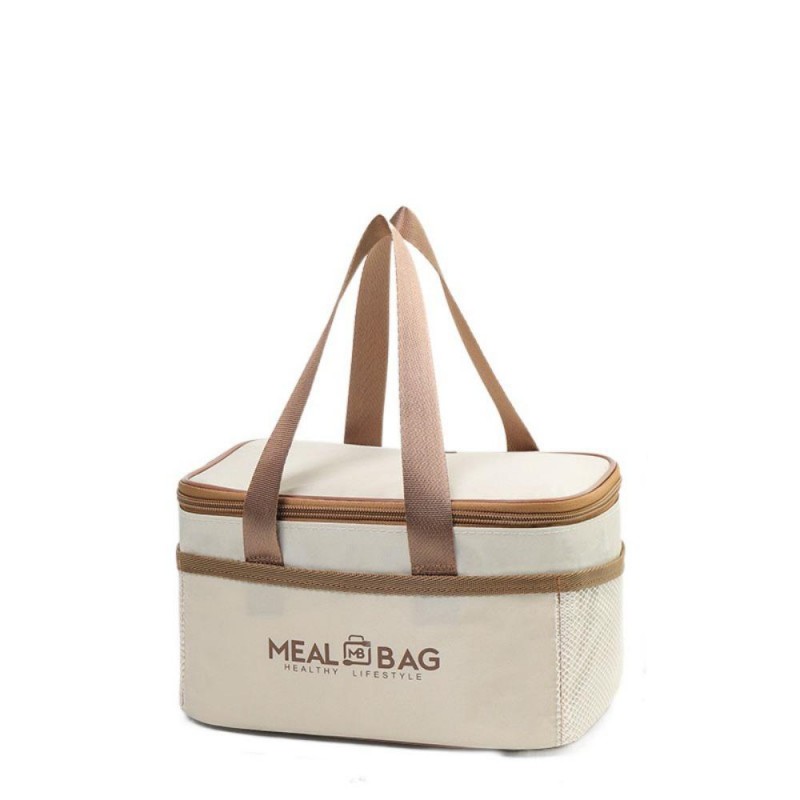 Термосумка для еды Meal Bag 5.5л S, ланч-бэг для обедов, сумка-холодильник для ланч-боксов, бежевая
