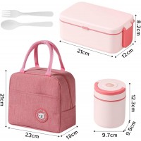Ланч-набор 3в1 Candy - двухъярусный бокс 1200 мл, герметичная супница и термосумка, розовый