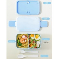 Ланч-набор 3в1 Candy - двухъярусный бокс 1200 мл, герметичная супница и термосумка, розовый