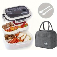 Ланч набор Wonder 2в1: вместительный ланч-бокс 1200 мл на 5 секций и термосумка 5 л, белый