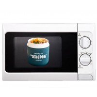 Круглый пластиковый ланч-бокс TeDeMei 510 мл, герметичная супница с ложкой, синяя