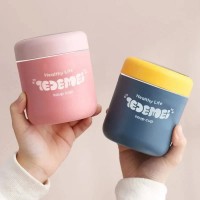 Круглый пластиковый ланч-бокс TeDeMei 510 мл, герметичная супница с ложкой, синяя