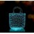 Светящаяся стеклянная ваза для цветов в форме сумки Bubble Bag Neon, 20x11x26 см