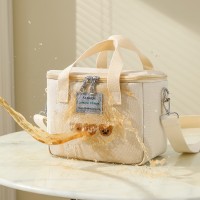 Термосумка Fashion Bear на 6л з вишивкою для ланч боксу та обідів, біла