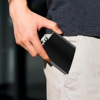 Подарунковий набір для напоїв 4в1 Silver-Black, фляга 230 мл, 2 стопки та лійка, чорний