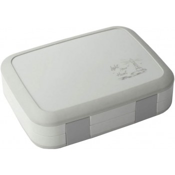 Якісний ланч-бокс на 5 герметичних секцій Light 920 мл, сірий