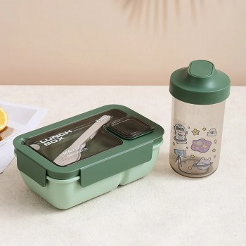 Дитячий набір для ланчу - термосумка, ланч-бокс 850мл, пляшка для води 0.5л Star зелений