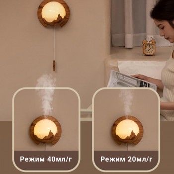 Настінний зволожувач повітря, арома-дифузор і нічник з пультом Retro, 150мл