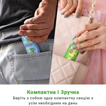 Секционная таблетница - органайзер для таблеток с ячейками по дням 7х3, радуга