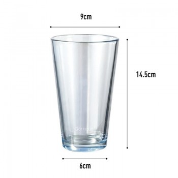 Стеклянный стакан с крышкой и трубочкой для смузи, коктейлей, айс кофе - Aurora 450 мл