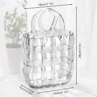 Скляна ваза для квітів у формі Сумки 18x10x28 см Scandi Bag, Прозора