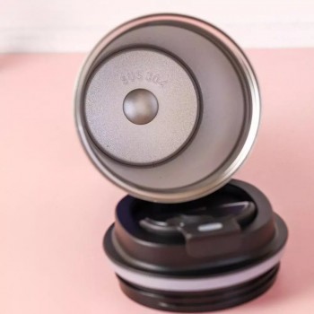 Металева термокружка з датчиком температури Gradient Coffee 500 мл - рожевий