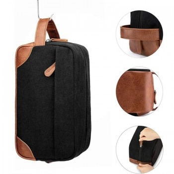 Чоловіча сумка для зберігання туалетного приладдя, великий нессер Man, чорна