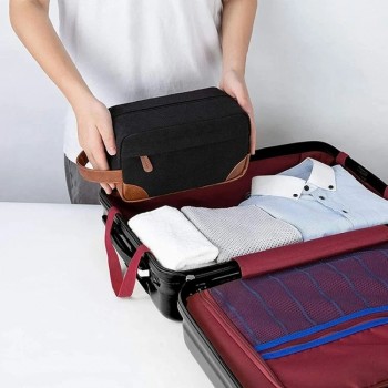 Чоловіча сумка для зберігання туалетного приладдя, великий нессер Man, чорна