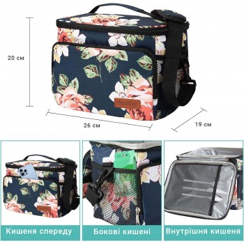 Термосумка Geometric 9,5 л с 4 аккумуляторами холода - комплект для сохранения температуры до 12 ч