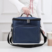 Містка сумка холодильник для їжі з собою, LunchBag 10л, 24х26х17 см, синя