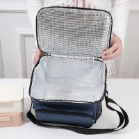 Містка сумка холодильник для їжі з собою, LunchBag 10л, 24х26х17 см, сіра