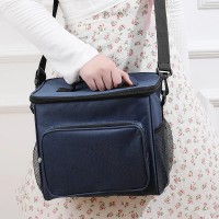 Містка сумка холодильник для їжі з собою, LunchBag 10л, 24х26х17 см, синя