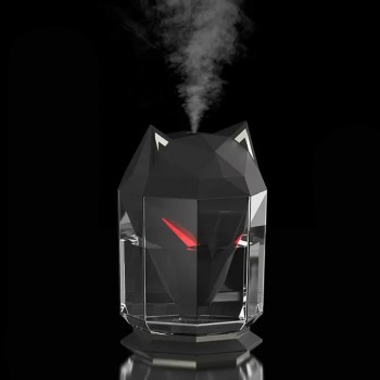 Портативный увлажнитель воздуха, USB аромадиффузер с подсветкой Wolf 650 мл, черный