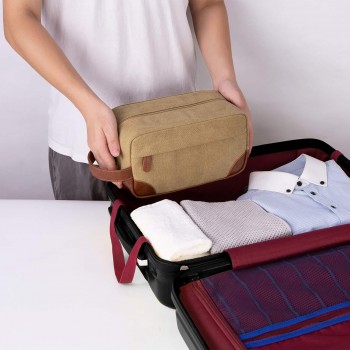 Чоловіча сумка для зберігання туалетного приладдя, великий нессер Man, коричнева 