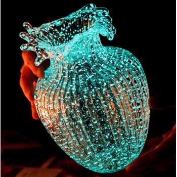 Стеклянная светящаяся в темноте ваза для цветов, Avatar 21см