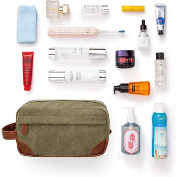 Чоловіча сумка для зберігання туалетного приладдя, великий нессер Man, хакі 