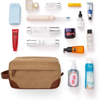Чоловіча сумка для зберігання туалетного приладдя, великий нессер Man, коричнева 