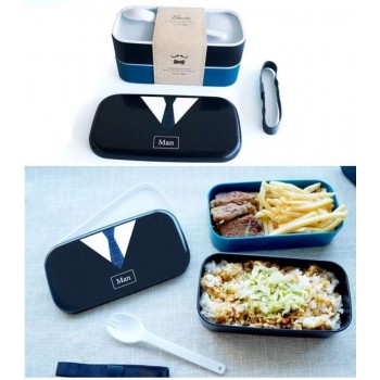 Набор для еды с собой девочке - термосумка Коты и бенто ланч бокс Lady 1000 мл