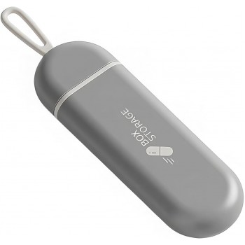 Мини карманная таблетница, органайзер на 3 ячейки Storage, серый