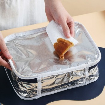 Плоска термосумка Hello XL для широких ланчбоксів – 31×24.5×7.5 см, 5 л, зелена