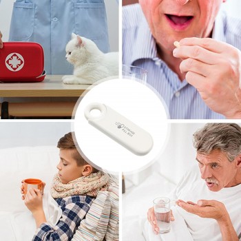 Таблетница карманная с 3 отделениями, дорожный органайзер для лекарств Hold, белый