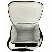 Термосумка ThermoPop 10 л - водонепроницаемая, с многослойной изоляцией, 22×26×18 см, серая