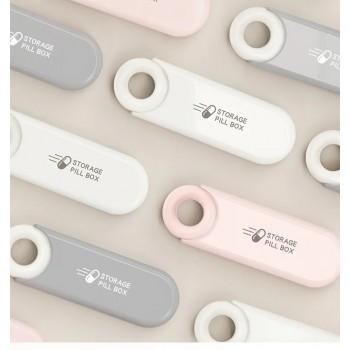 Таблетница карманная с 3 отделениями, дорожный органайзер для лекарств Hold, белый