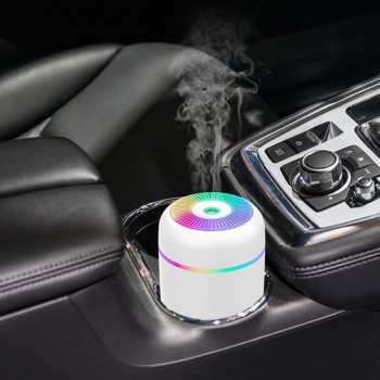 Мини увлажнитель воздуха H-02 с RGB подсветкой, 300 мл, белый