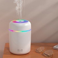 Міні зволожувач повітря H-02 з RGB підсвіткою, 300 мл, білий