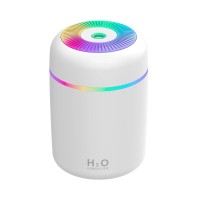 Міні зволожувач повітря H-02 з RGB підсвіткою, 300 мл, білий