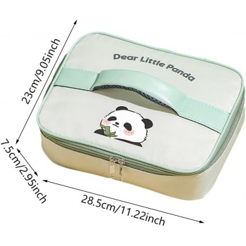 Термосумка для ланч-бокса 28,5x23x7,5 см, вместительная плоская сумка Little Panda