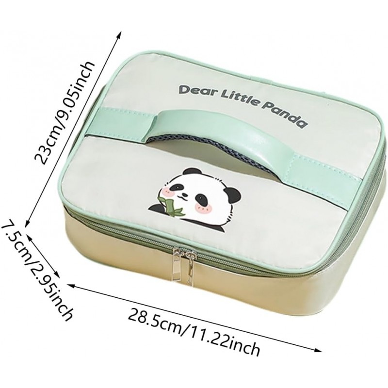 Термосумка для ланч-бокса 28,5x23x7,5 см, вместительная плоская сумка Little Panda