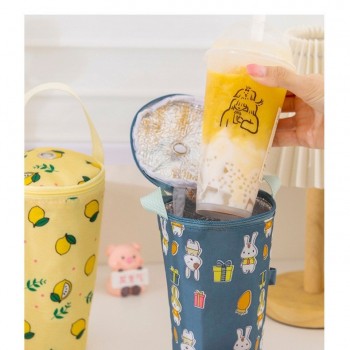 Термосумка для напоїв та keep cup стаканів, ланч-бег із отвором для трубочки, 21 см, Miffy синя 