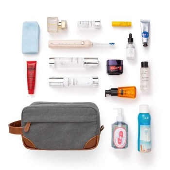 Чоловіча сумка для зберігання туалетного приладдя, великий нессер Man, сіра 