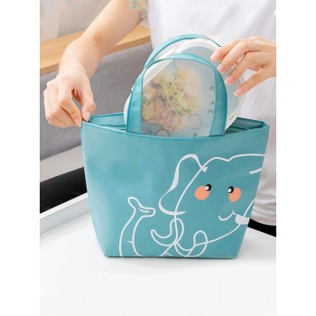 Ланч бэг - термосумка для еды с собой в школу 5л Слоник