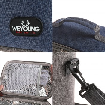 Термосумка, сумка холодильник для еды с собой, лачбег Young 7 л Серо-синяя