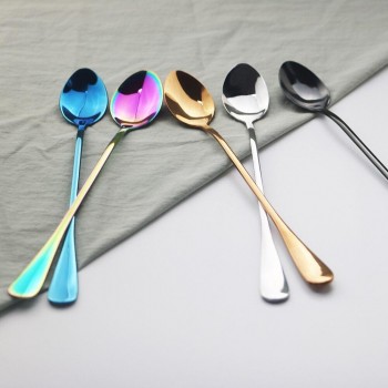 Набір чайних ложок з нержавіючої сталі з довгою ручкою Long Mood, 7 шт
