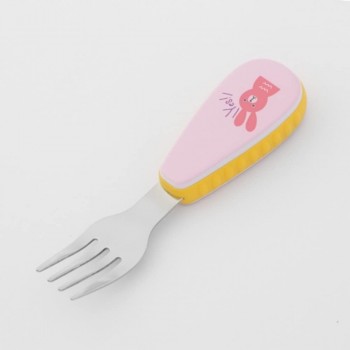 Дитячий набір столових приборів у футлярі Good, ложка та вилка з нержавіючої сталі, з 12 місяців, рожевий