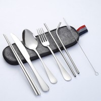 Набор столовых приборов 8 предметов в чехле Luxe, серебро