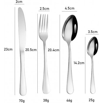 Набор столовых приборов Royal Silver на 24 предмета (6 персон) в подарочном золотом кейсе