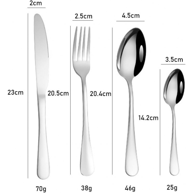 Набор столовых приборов Royal Silver на 24 предмета (6 персон) в подарочном золотом кейсе