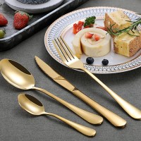 Набор столовых приборов Royal Gold на 24 предмета (6 персон) в подарочном золотом кейсе