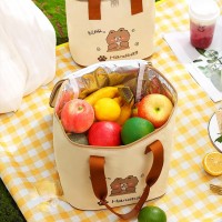 Детская термосумка для еды и ланчбоксов Beige Bear, сумка-холодильник для обедов